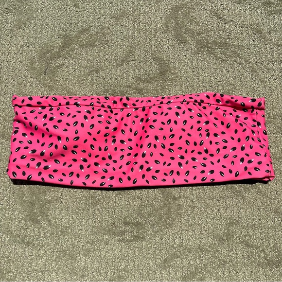 Other - Women's Bandeau Bikini Top size Large in Pink Watermelon Seed Design